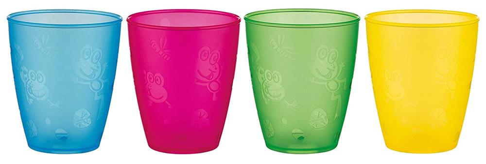 Nuby Fun Drinking Tumblers, 9 oz - 4 Pack