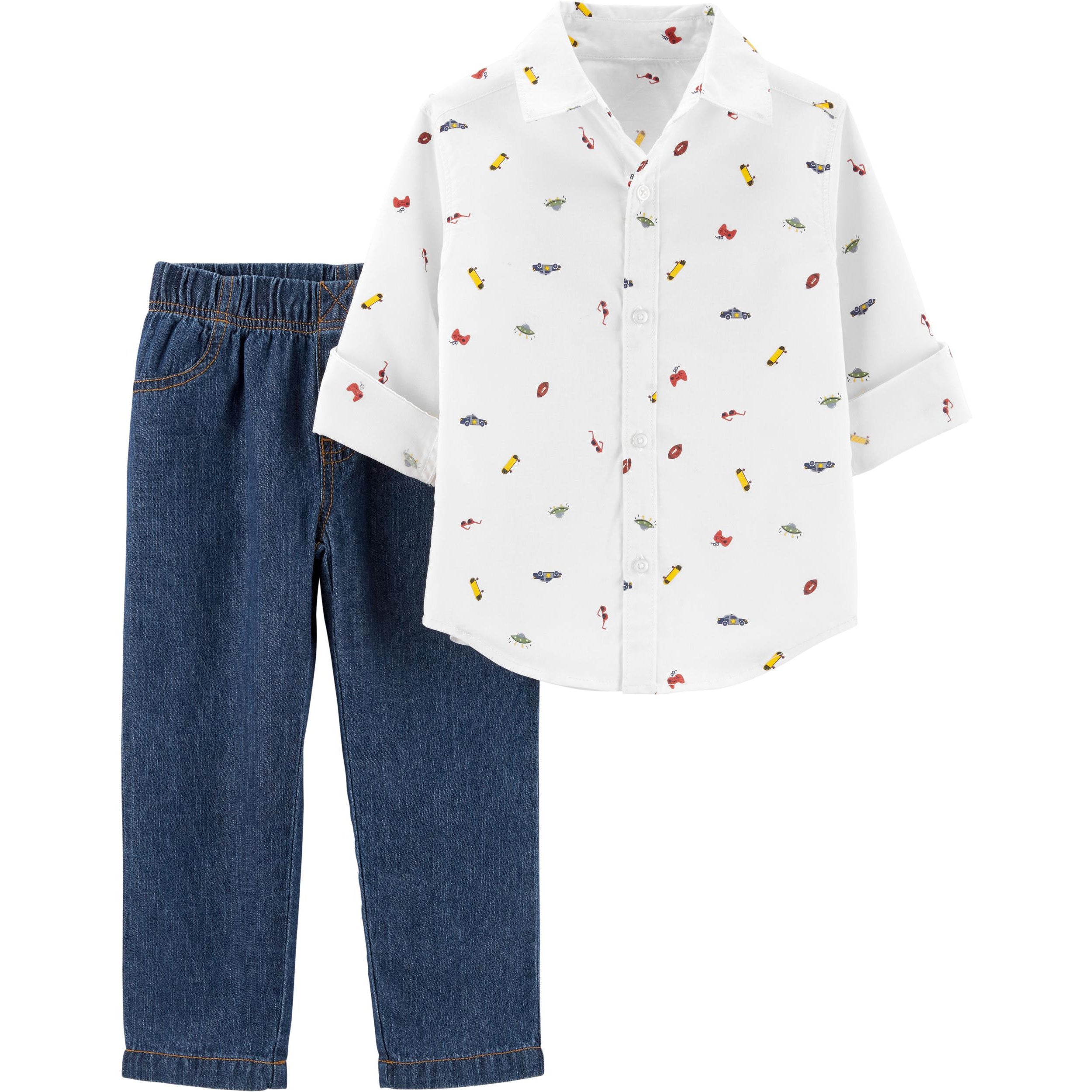 Carters Boys 0-24 Months Car Woven Pant Set