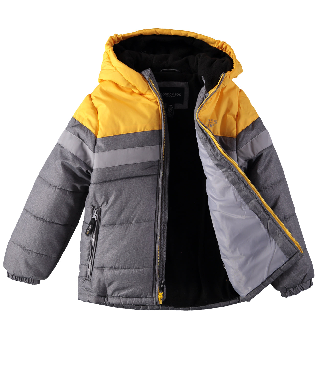 London Fog Boys 8-20 Striped Puffer Jacket