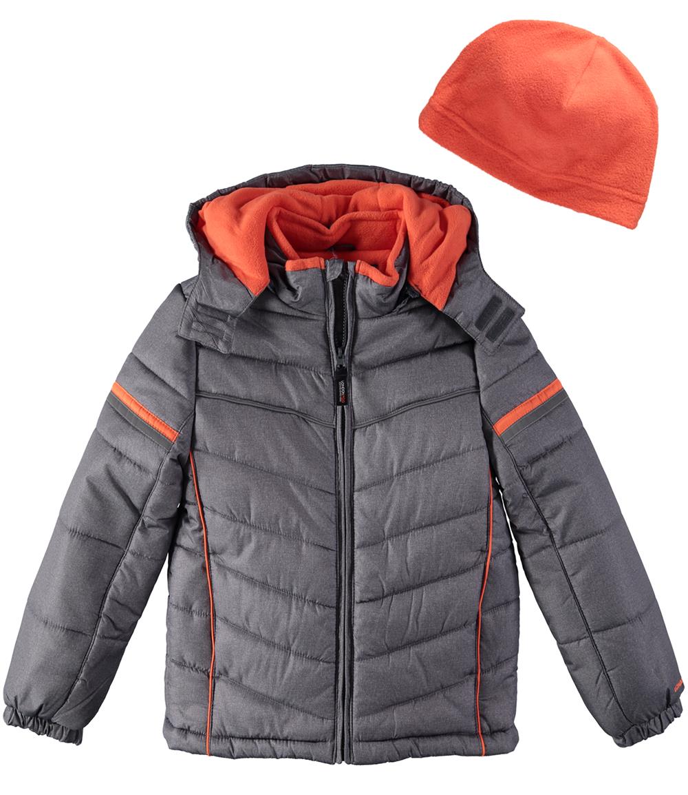 London Fog Boys 8-20 Weather Resistant Puffer Jacket with Hat