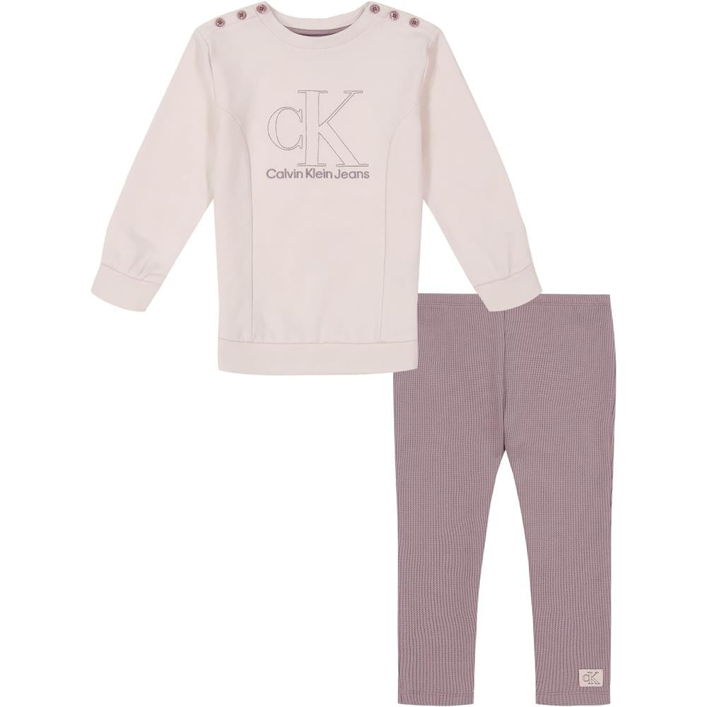 Calvin Klein Girls 4-6X Fleece Top Legging Set