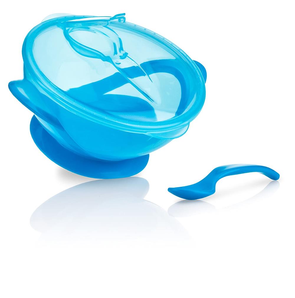 Nuby Easy Go Suction Bowl with Lid and Spoon