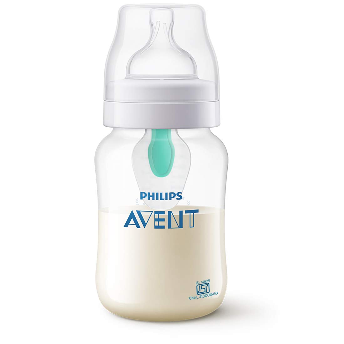 Philips Avent Anti-colic Bottle with AirFree vent, 4oz, 1pk, Clear