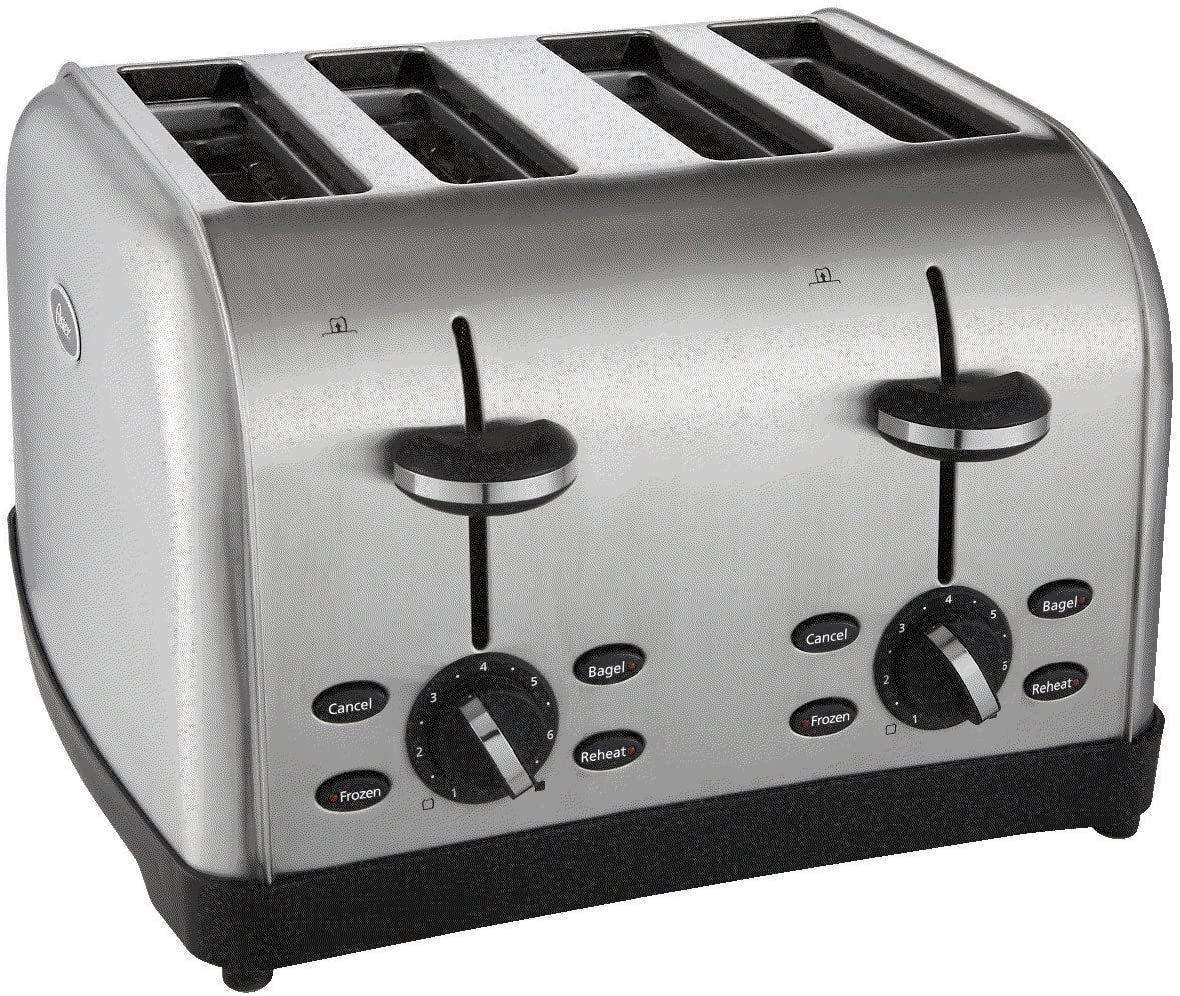 Oster 4 Slice Toaster, Brushed Metal