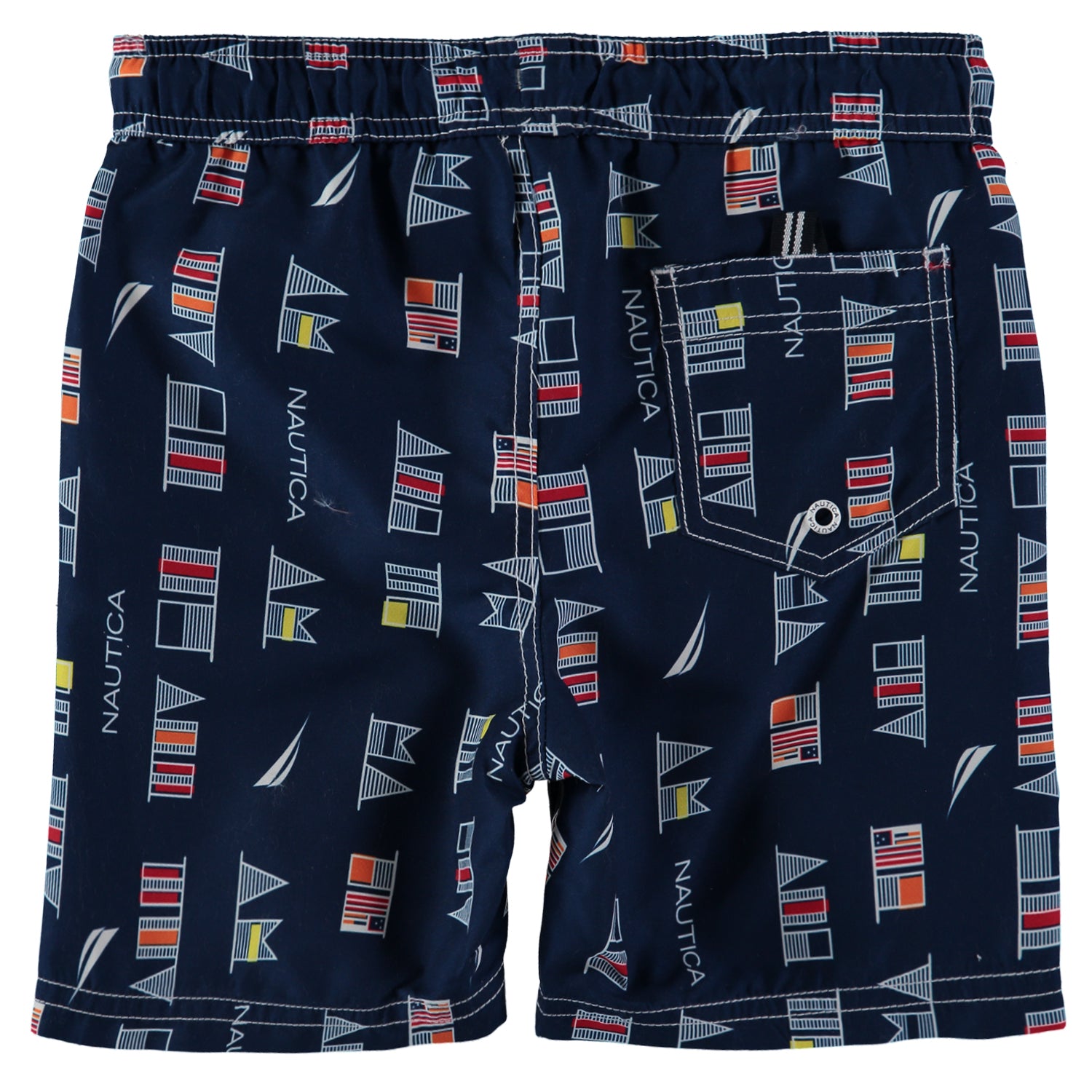 Nautica Boys 4-7 Flag Swim Trunk with UV Protection