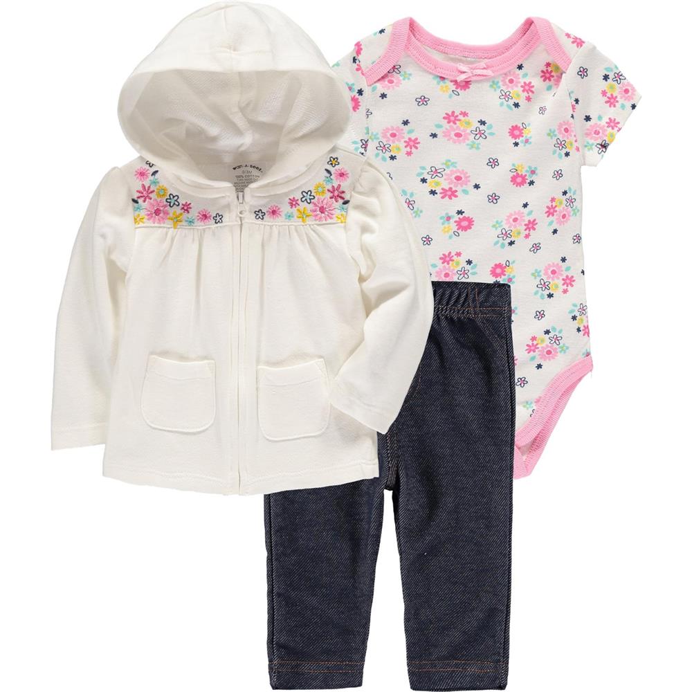 Wan-A-Beez Unisex Baby 0-24 Months 3 Piece Jacket Set