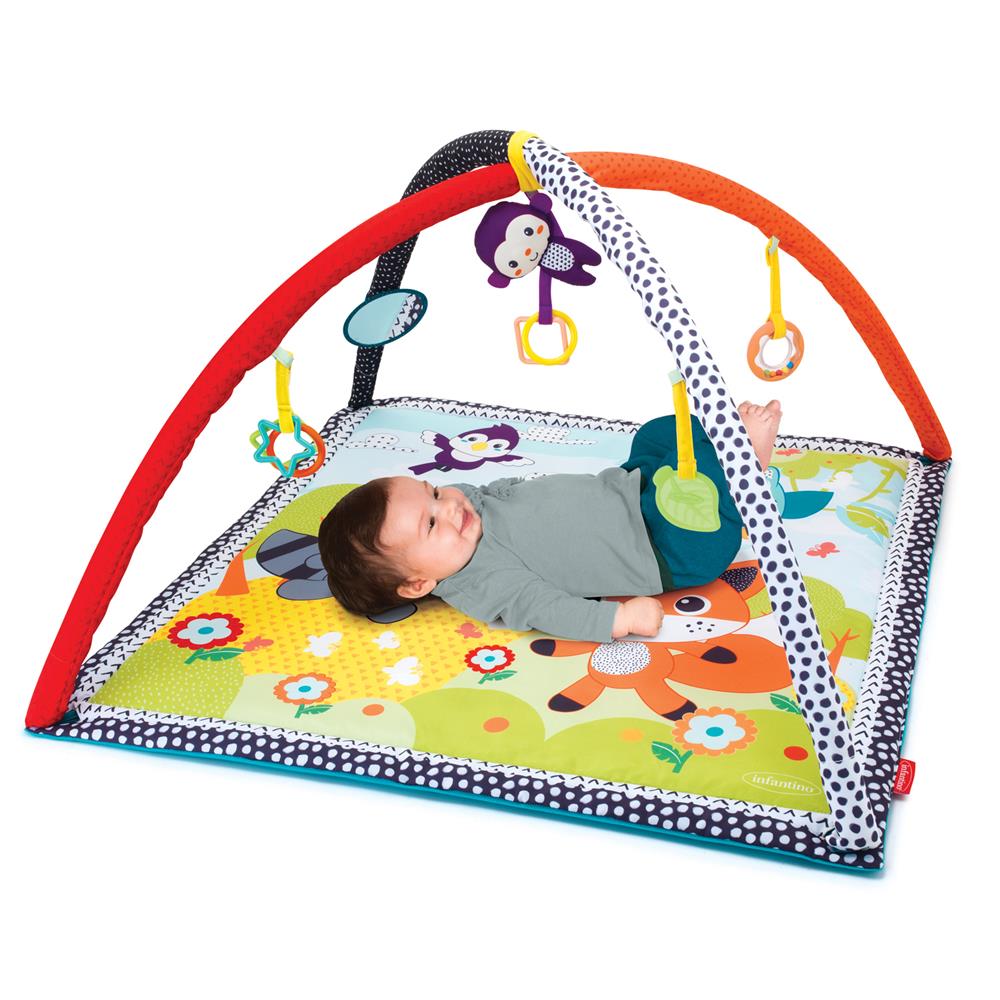 Infantino Safari Activity Gym & Play Mat Includes Developmental Activity Toys