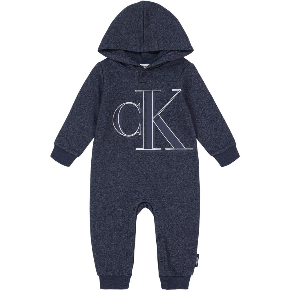 Calvin Klein Boys 12-24 Months Long Sleeve Hooded Coverall