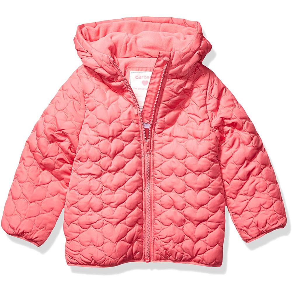 Carters Girls 12-24 Months Heart Quilt Puffer Jacket