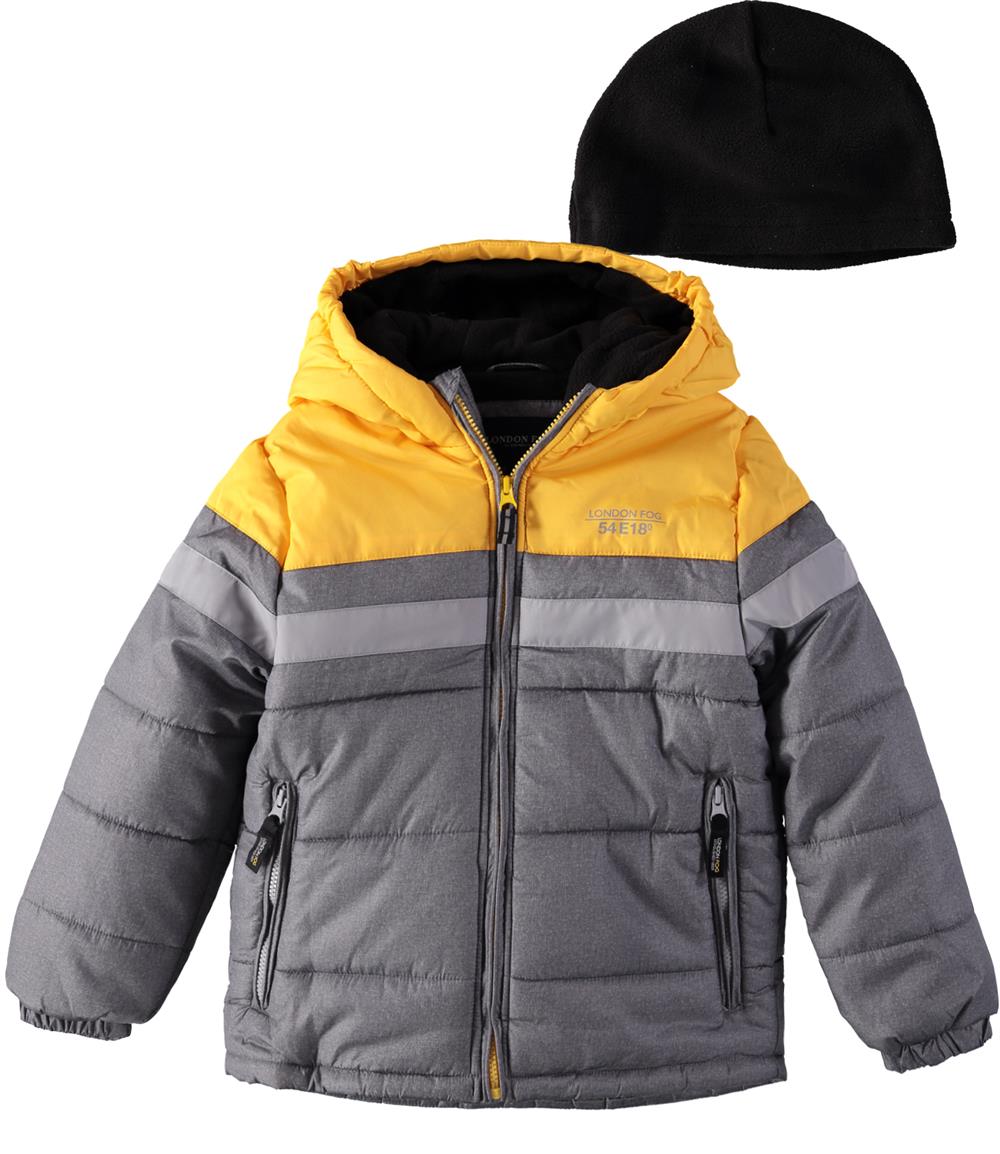 London Fog Boys 8-20 Striped Puffer Jacket