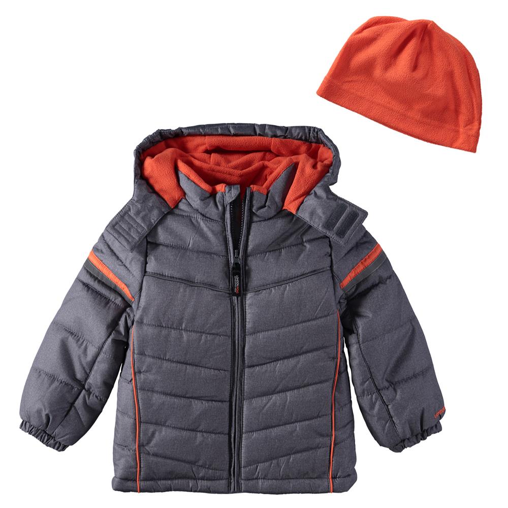 London Fog Boys 4-7 Active Puffer Jacket Winter Coat with Fleece Hat