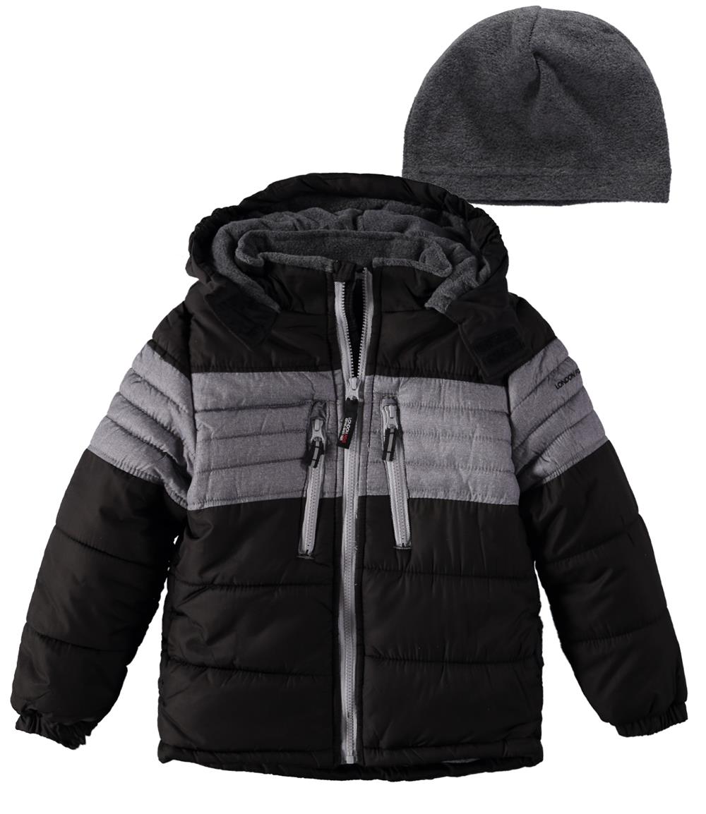 London Fog Boys 8-20 Stripe Puffer Jacket