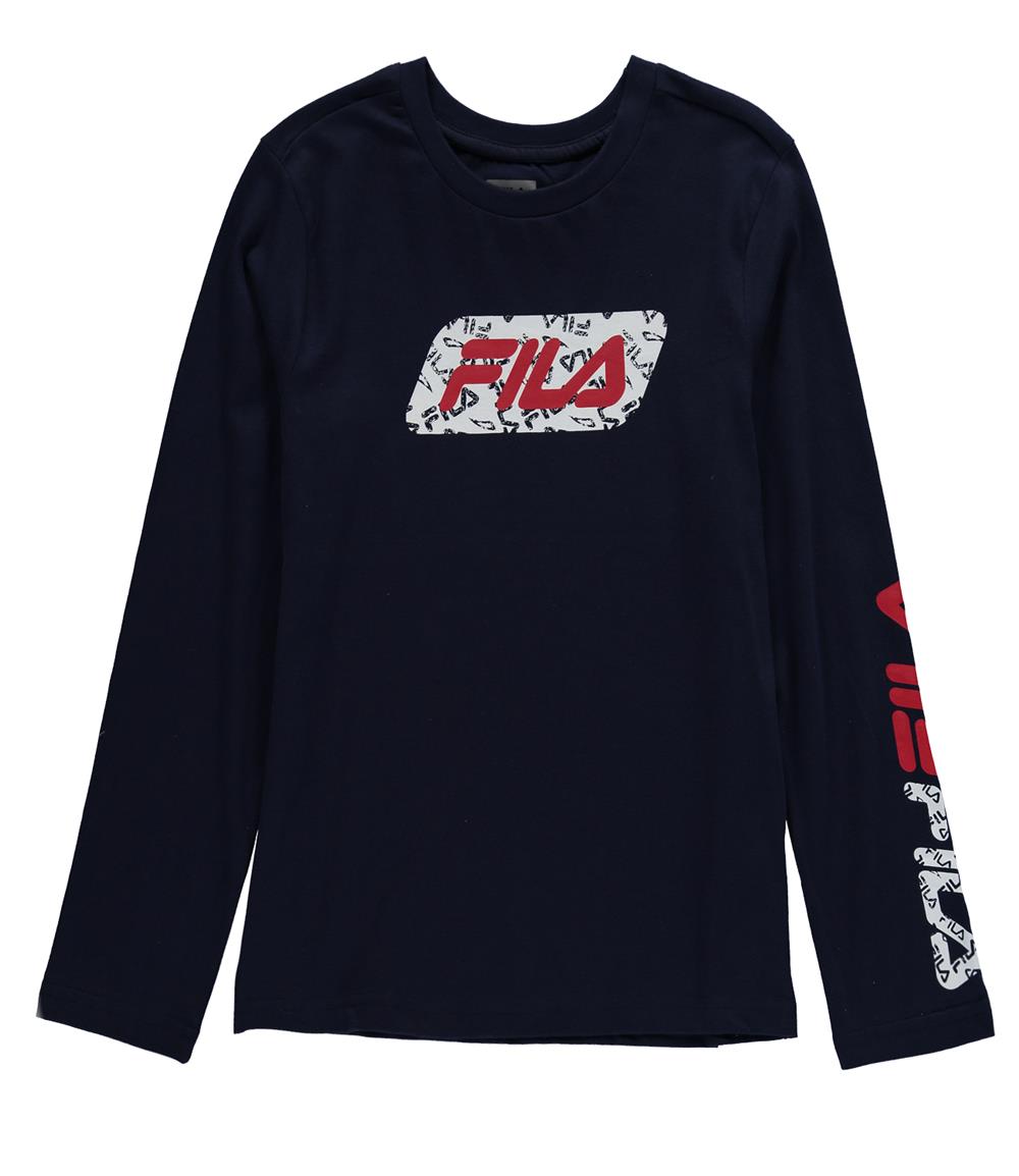 FILA Boys 8-20 Long Sleeve Speed Logo Graphic T-Shirt