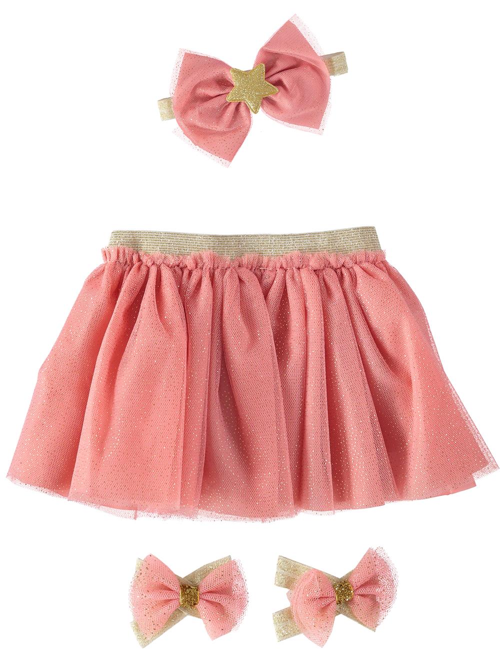 Little Cuties Girls NB Tutu, Headwrap & Footwraps Set