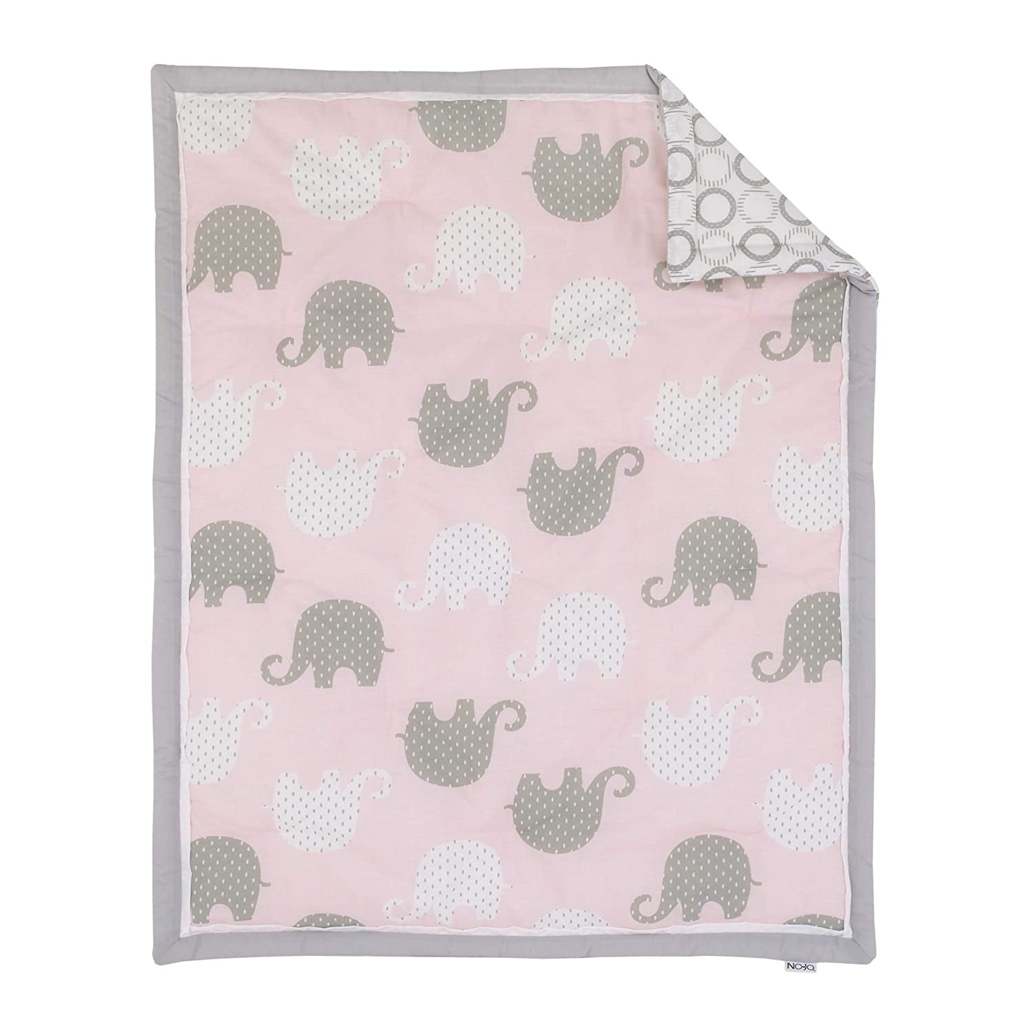 NoJo Elephant 4 Piece Nursery Crib Bedding Set