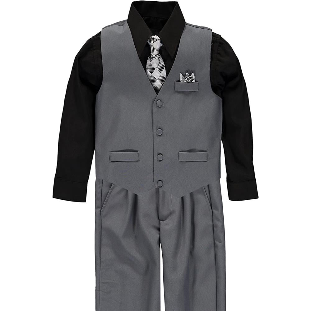 Vittorino Boys 4-7 4-Piece Suit Vest Set