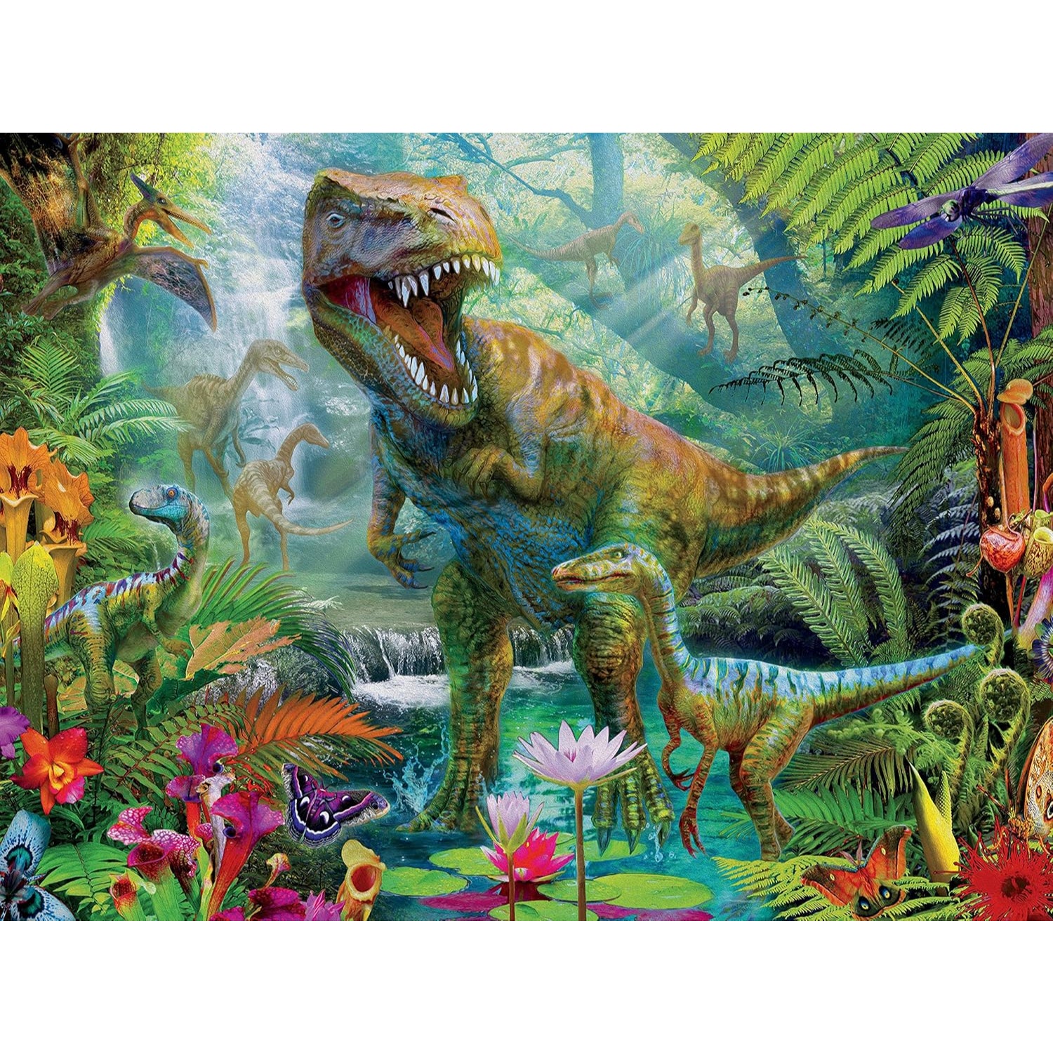 Ceaco Prehistoria, Jurrasic T-Rex Jugsaw Puzzle, 300 Pieces, For Ages 10+ Years