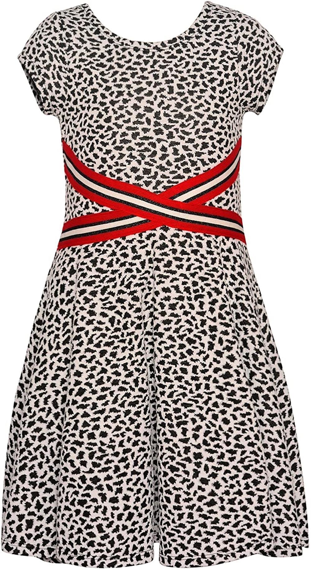 Bonnie Jean Stretch Knit Taping Leopard Dress