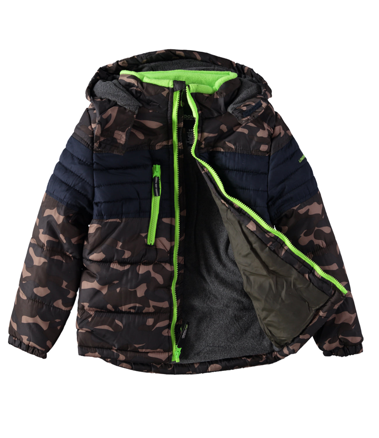 London Fog Boys 8-20 Stripe Puffer Jacket