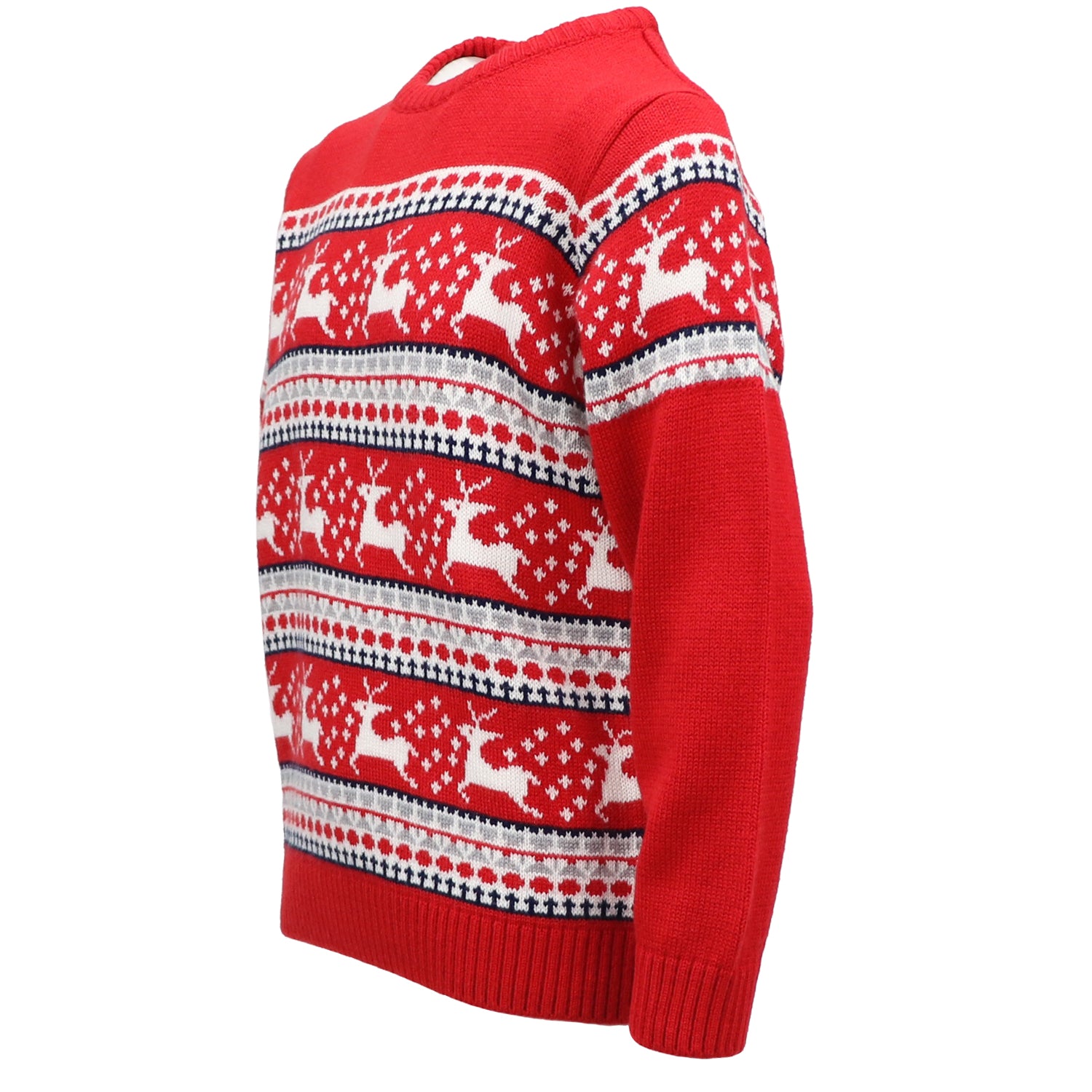 Kimu Boys 2-18 Reindeer Fairisle Sweater