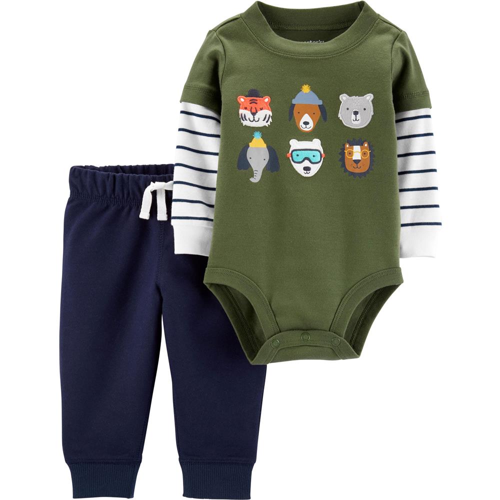 Carters Boys 0-24 Months Woodland Bodysuit Pant Set