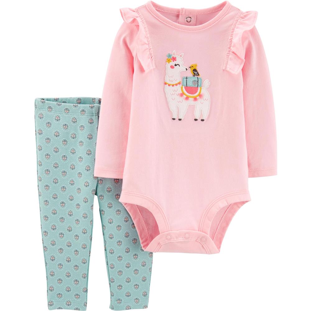 Carters Girls 0-24 Months Llama Bodysuit Pant Set