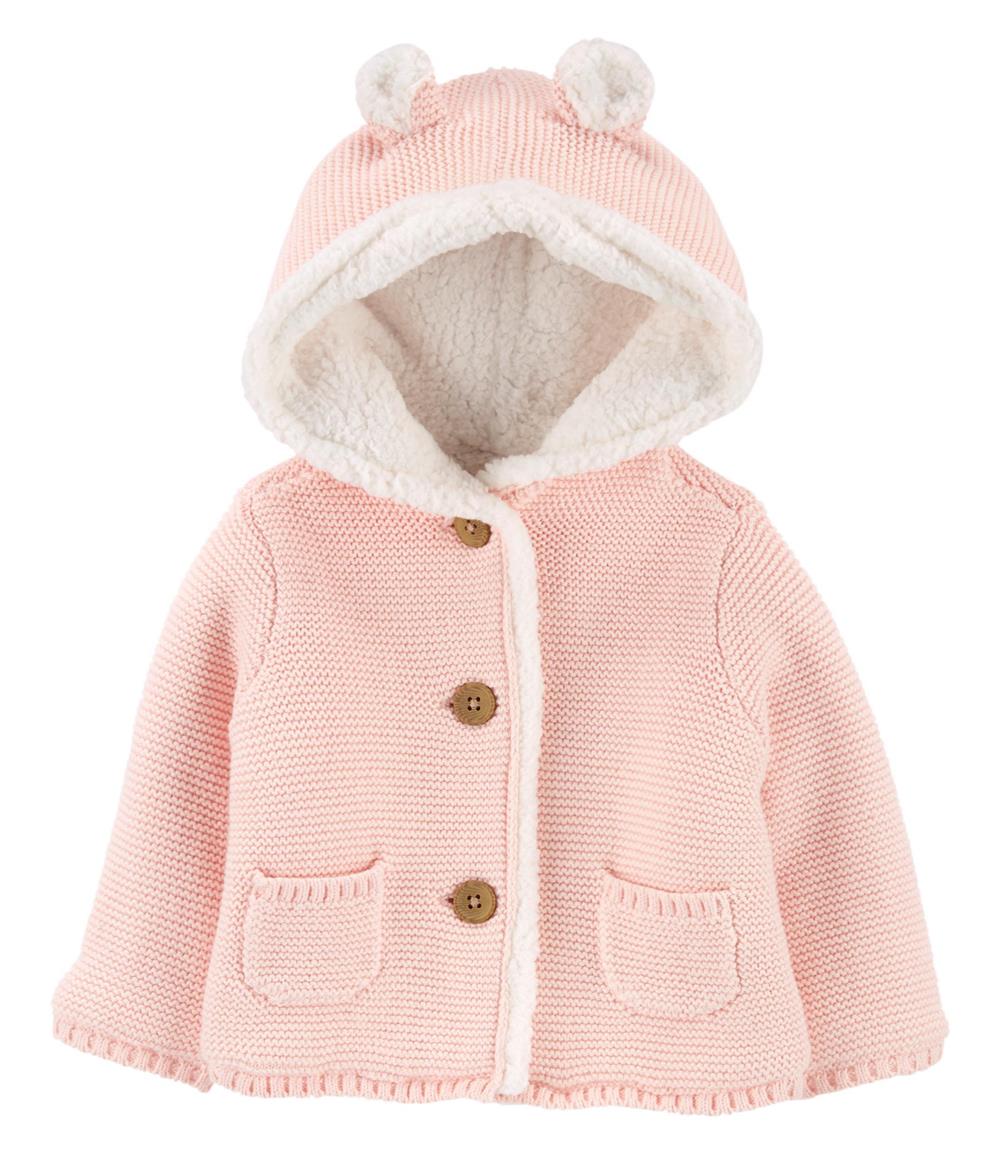 Carters Girls 0-24 Months Sherpa-Lined Cardigan Jacket