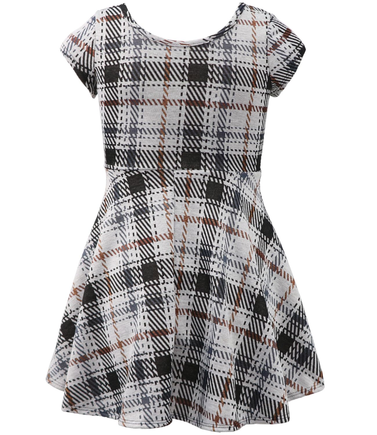 Cyndeelee Girls 4-16 Short Sleeve Textured Knit Skater Dress