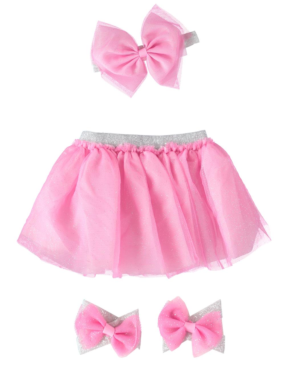 Little Cuties Girls NB Tutu, Headwrap & Footwraps Set