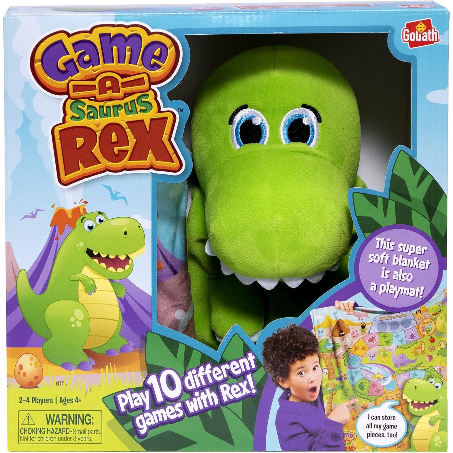 Goliath Game-A-Saurus Rex - Play 10 Different Games with Plush Dinosaur