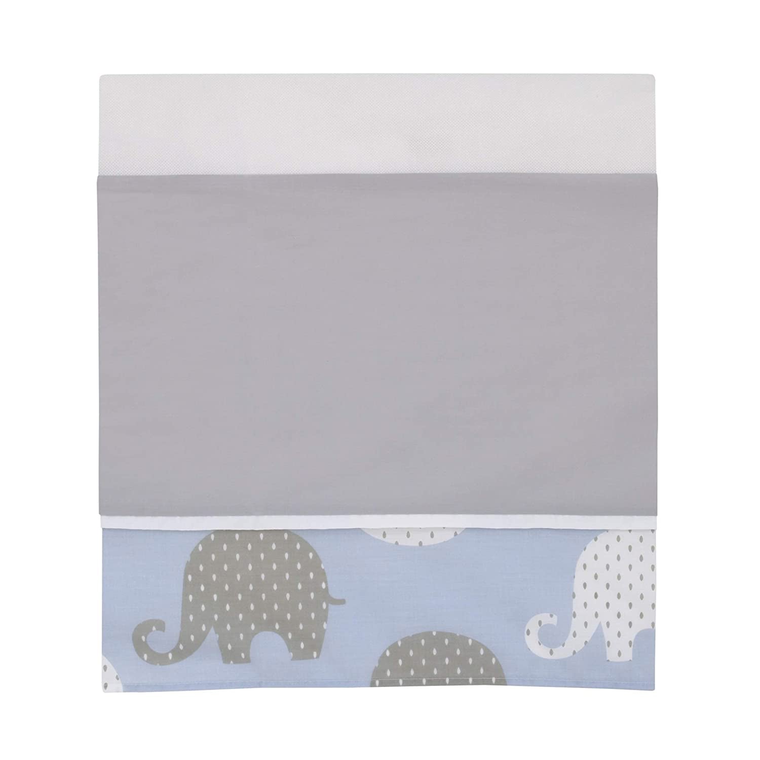 NoJo Elephant 4 Piece Nursery Crib Bedding Set, Blue/Grey/White