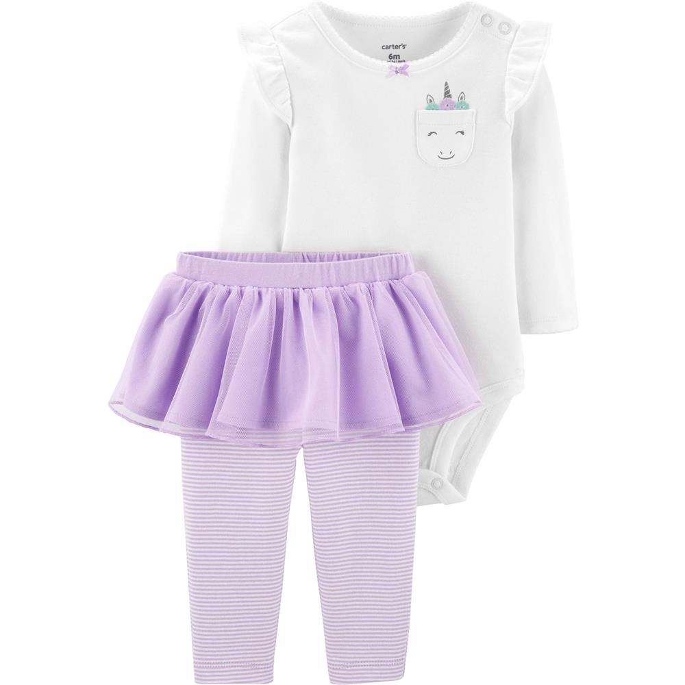 Carters Girls 0-24 Months Unicorn Bodysuit Pant Set