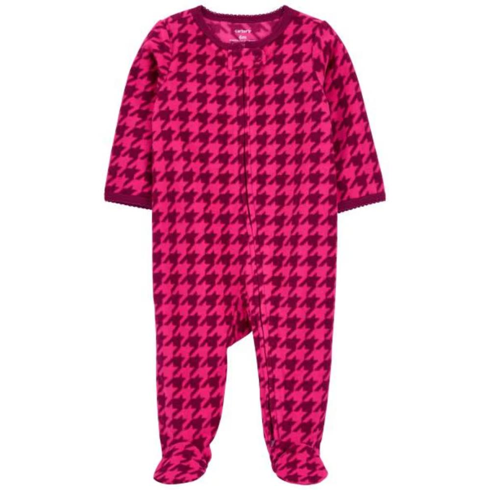 Carters Girls 0-9 Months Houndstooth Print Fleece Sleep and Play