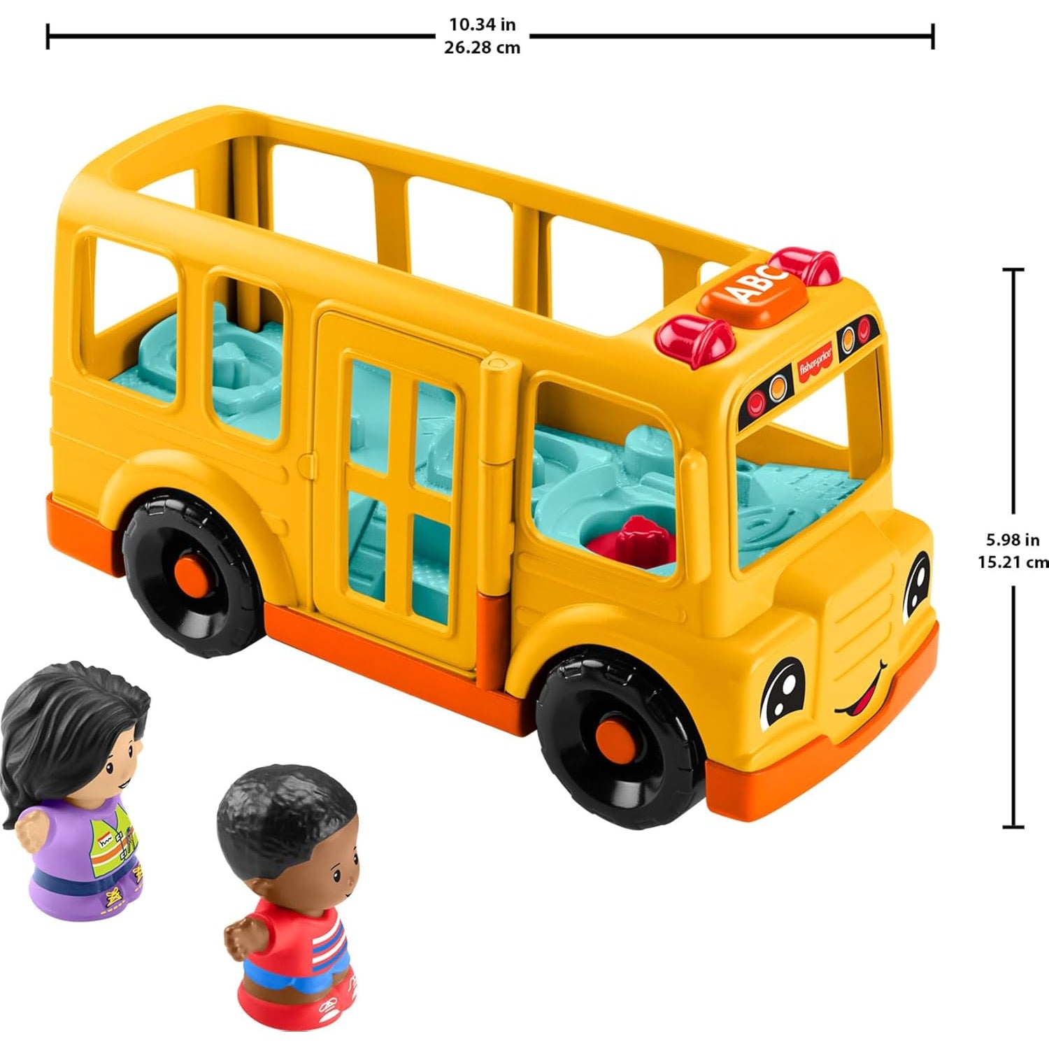 Fisher Price Little People School Bus Musical Toddler Toy Vehicle With 2 Figures