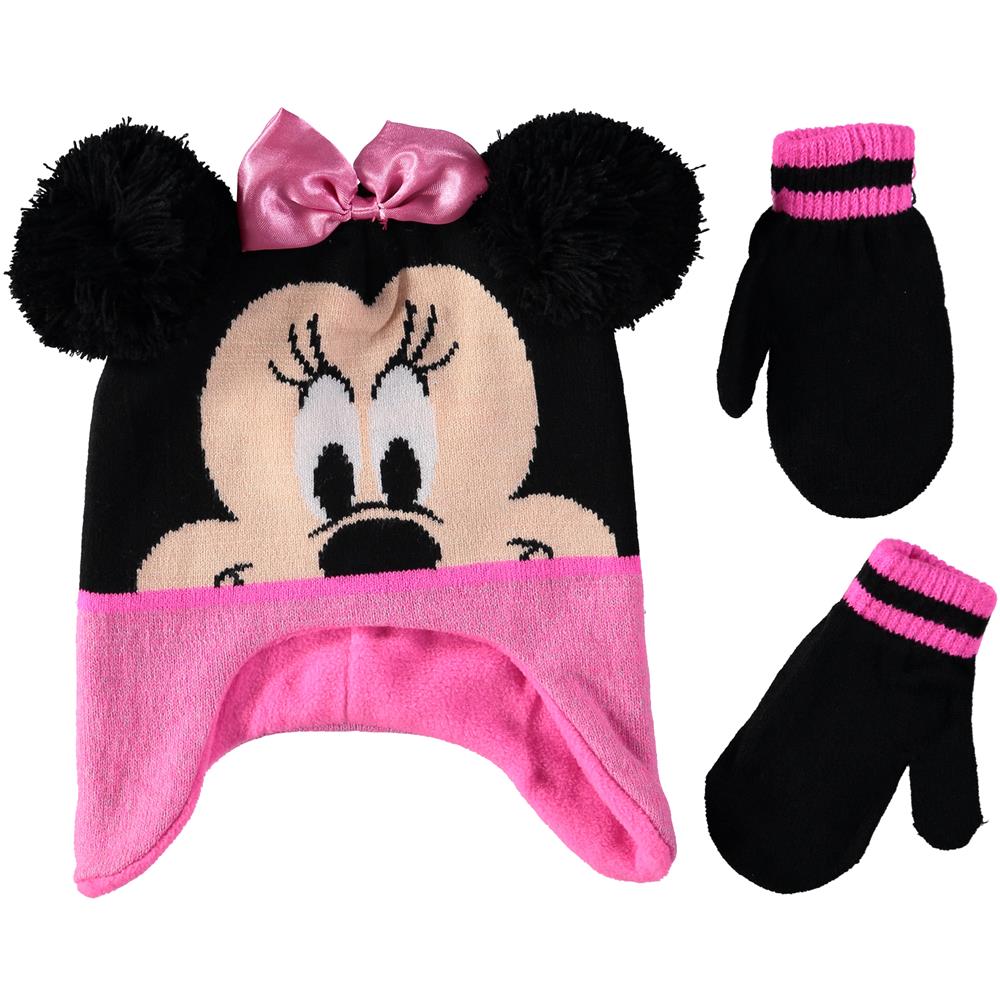 Disney Girls 2T-4T Minnie Mouse Hat Mitten Set