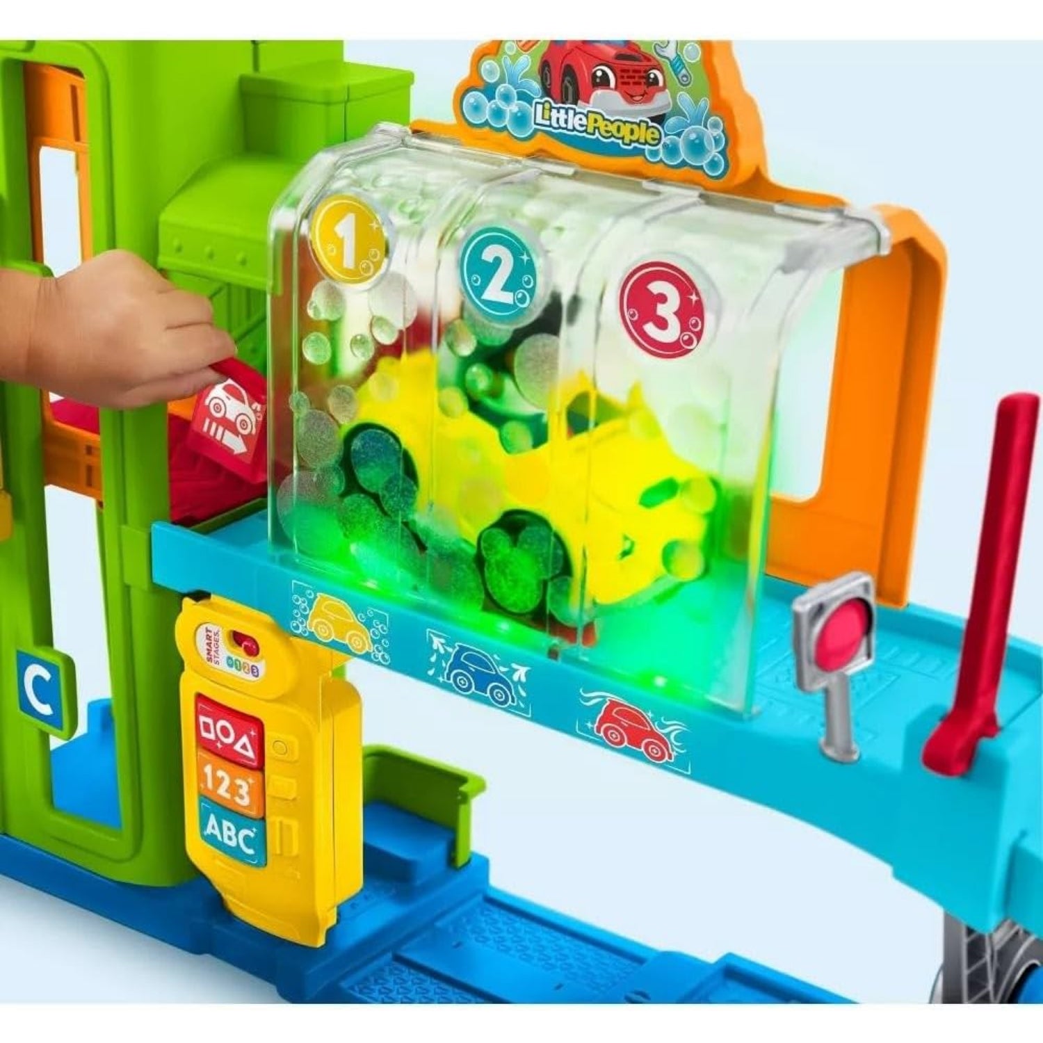 Fisher Price Little People Toddler Playset With Figures & Toy Car, Light-Up Learning Garage