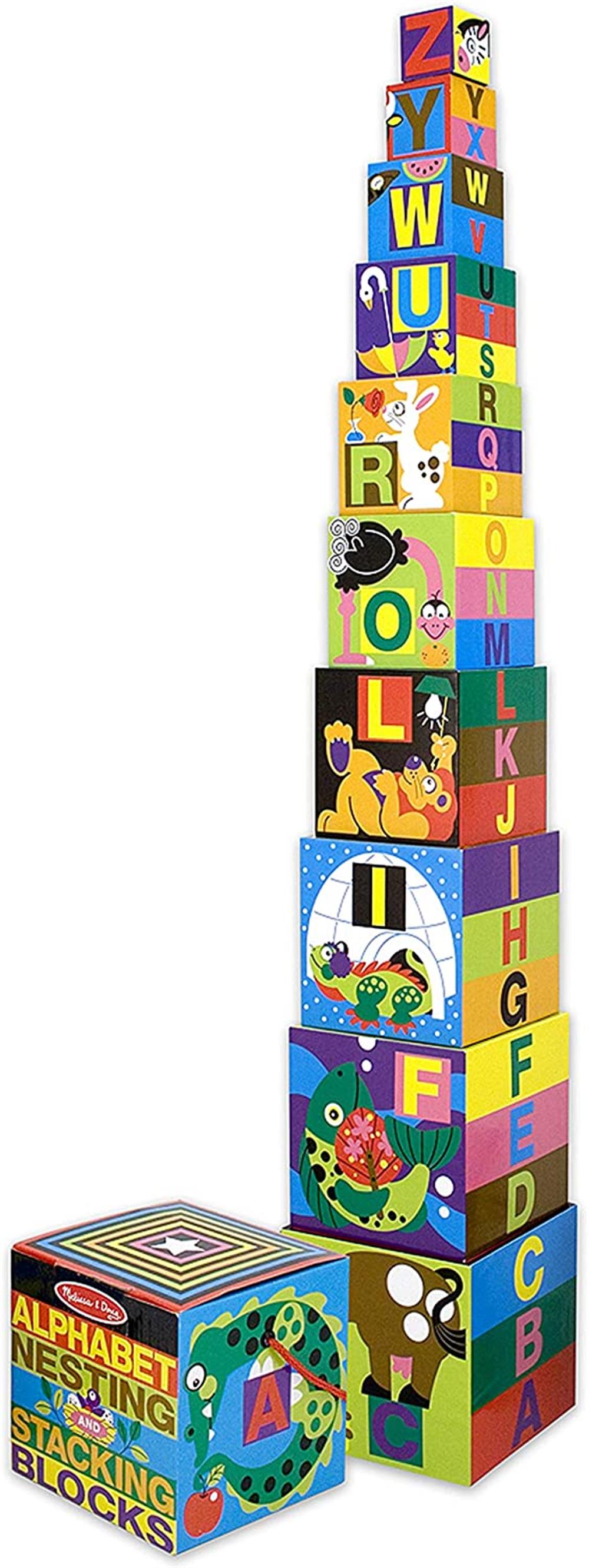 Melissa and Doug 10-Piece Alphabet Nesting and Stacking Blocks