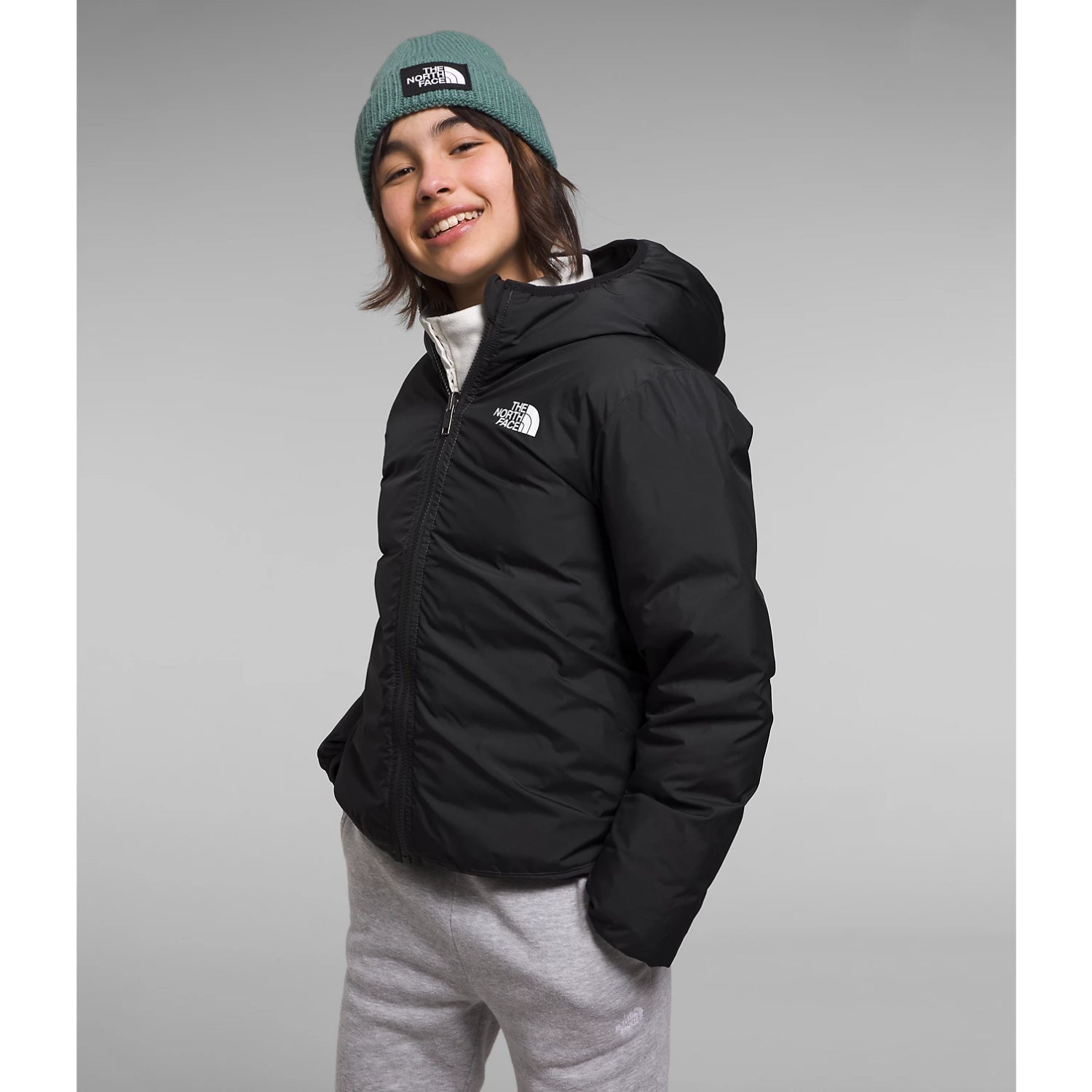 The North Face Girls’ Reversible North Down Hooded Jacket