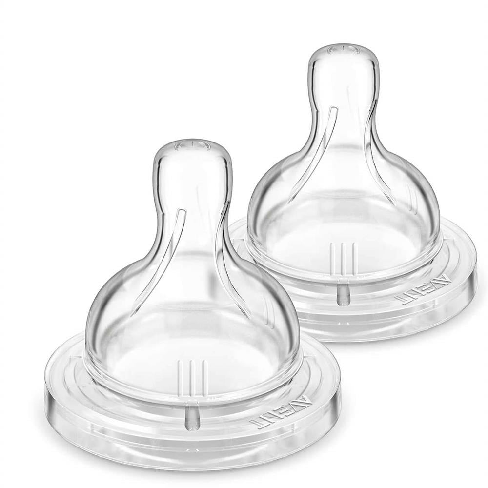 Philips Avent 2 Pack Classic Fast Flow Nipple, 6M+