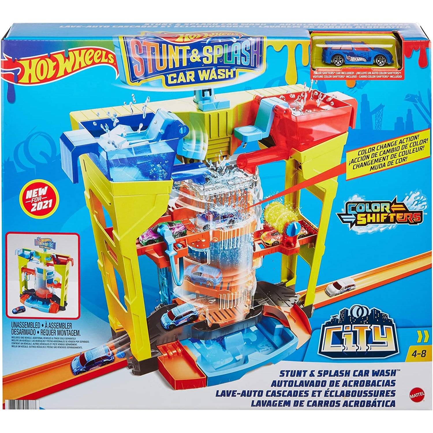 Mattel Hot Wheels Mattel Stunt & Splash Car Wash Playset