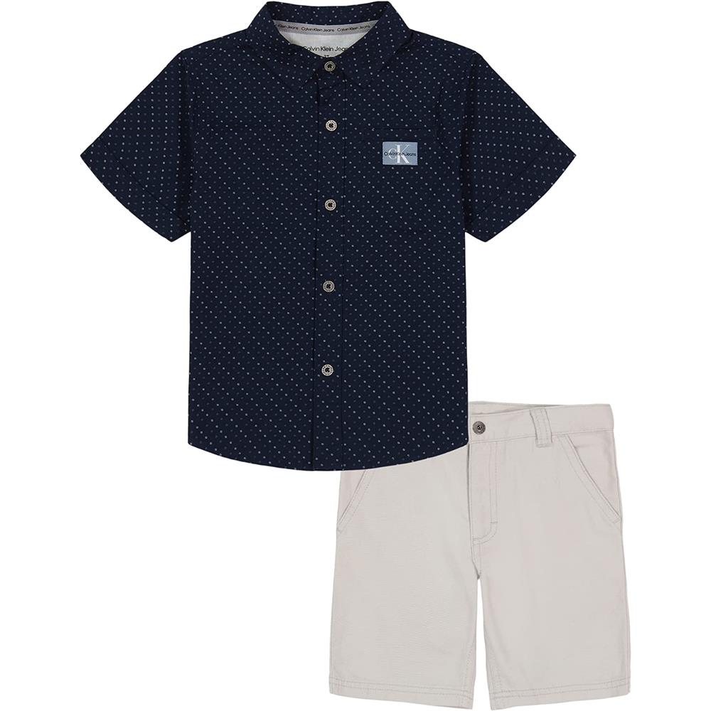 Calvin Klein Boys 12-24 Months 2-Piece Short Set