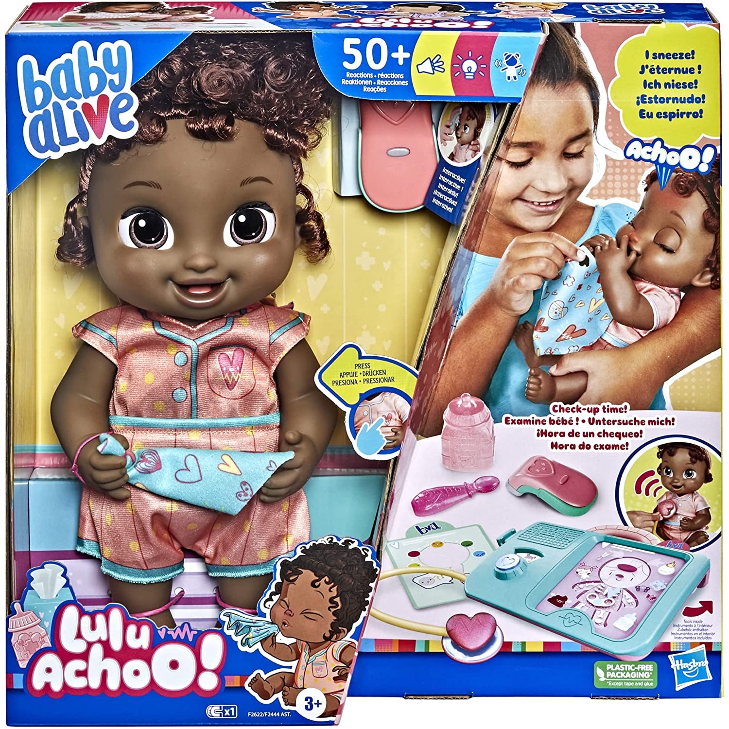 Baby Alive Lulu Achoo Doll, 12-Inch Interactive Doctor Play Toy with Lights, Sounds, Movements and T