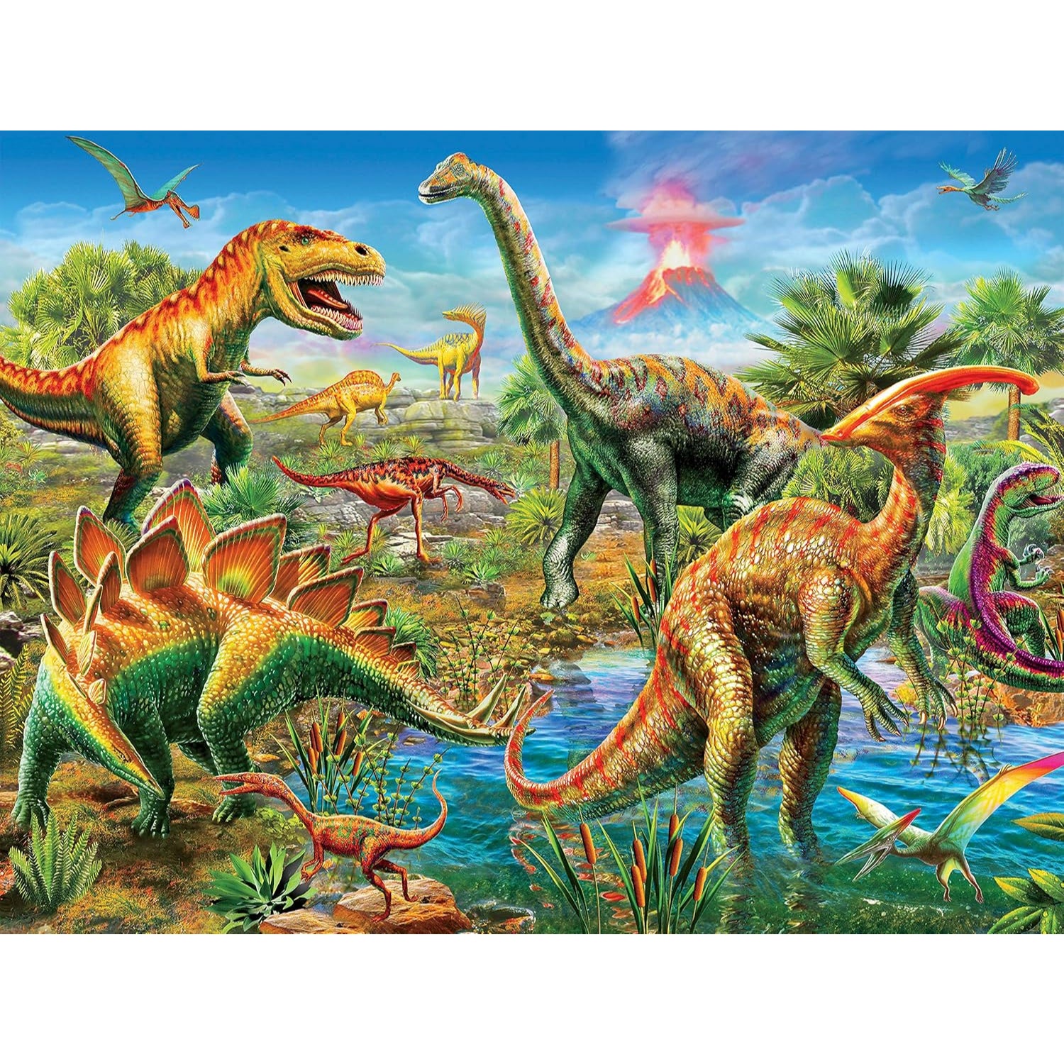 Ceaco Prehistoria, Jungle Playground Jigsaw Puzzle, 300 Pieces, For Ages 10+ Years