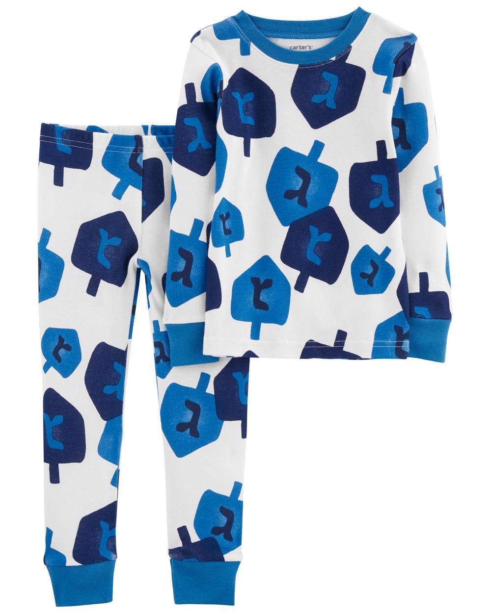 Carters Boys 2T-4T 2-Piece Hanukkah 100% Snug Fit Cotton PJs