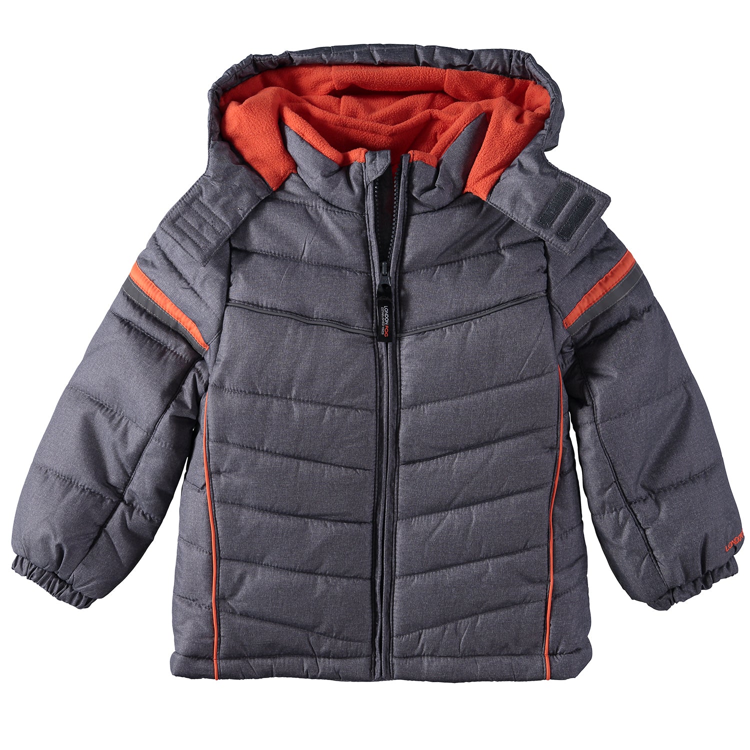 London Fog Boys 4-7 Active Puffer Jacket Winter Coat with Fleece Hat