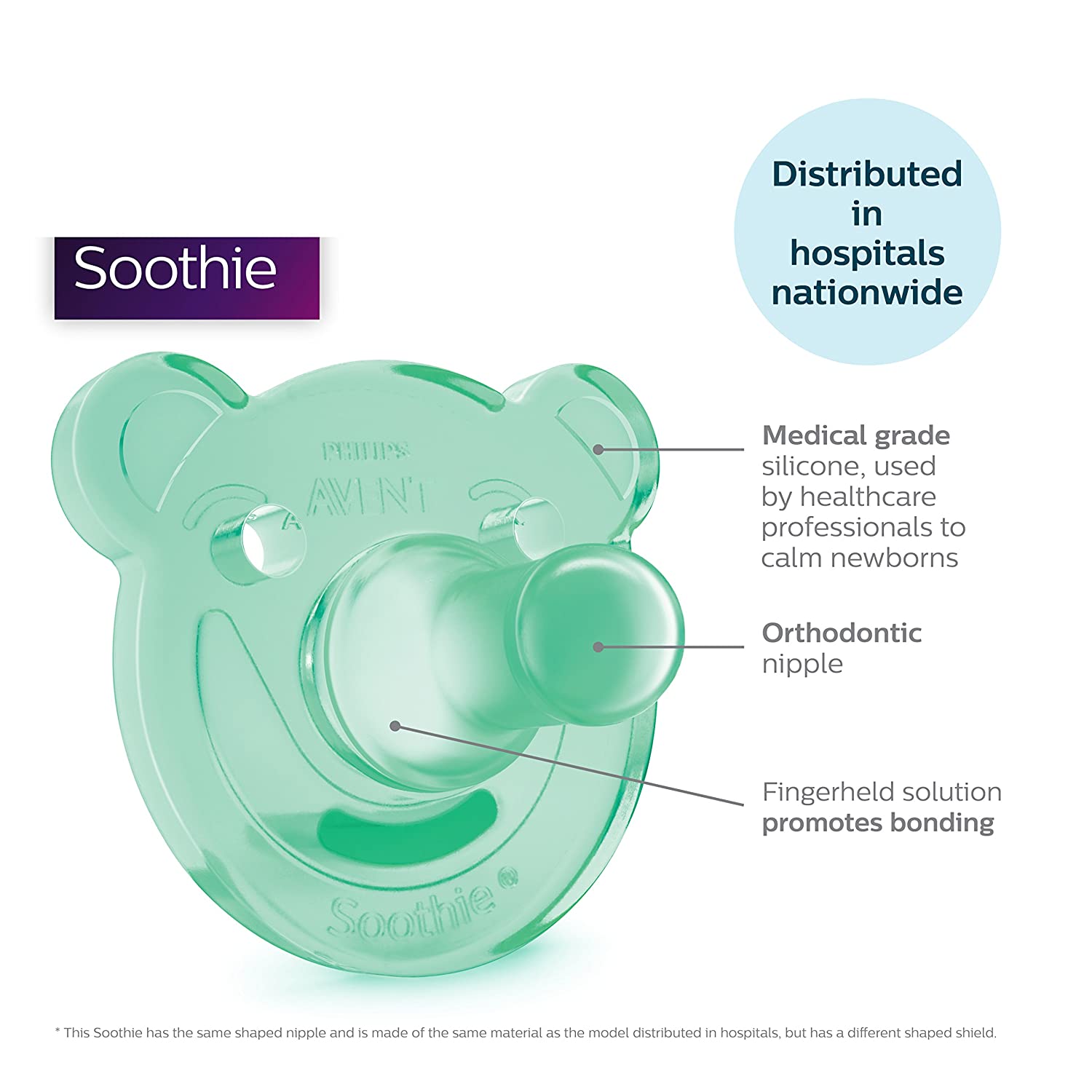 Philips Avent Green Soothie Pacifier, 3M+, 2 Pack