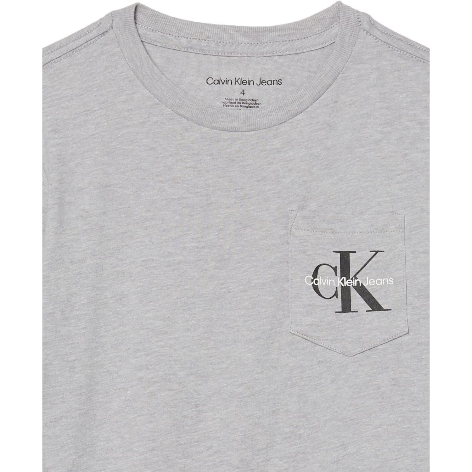 Calvin Klein Boys 4-7 Logo Pocket Short Sleeve T-Shirt