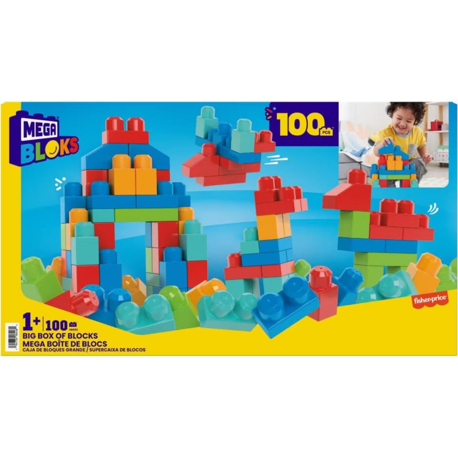 Fisher Price MEGA BLOKS 100pc Big Box of Blocks