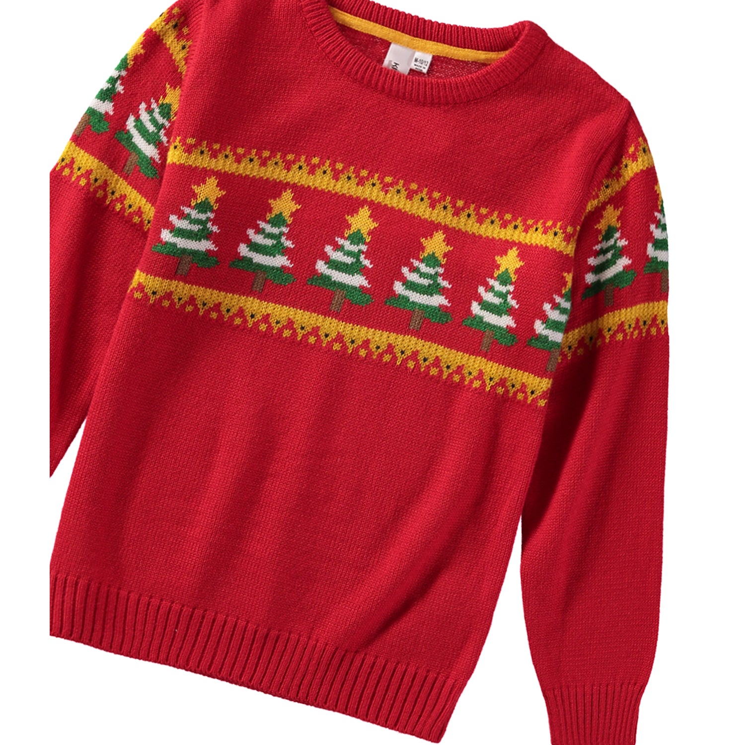 Kimu Boys 2-18 Christmas Tree Banner Sweater