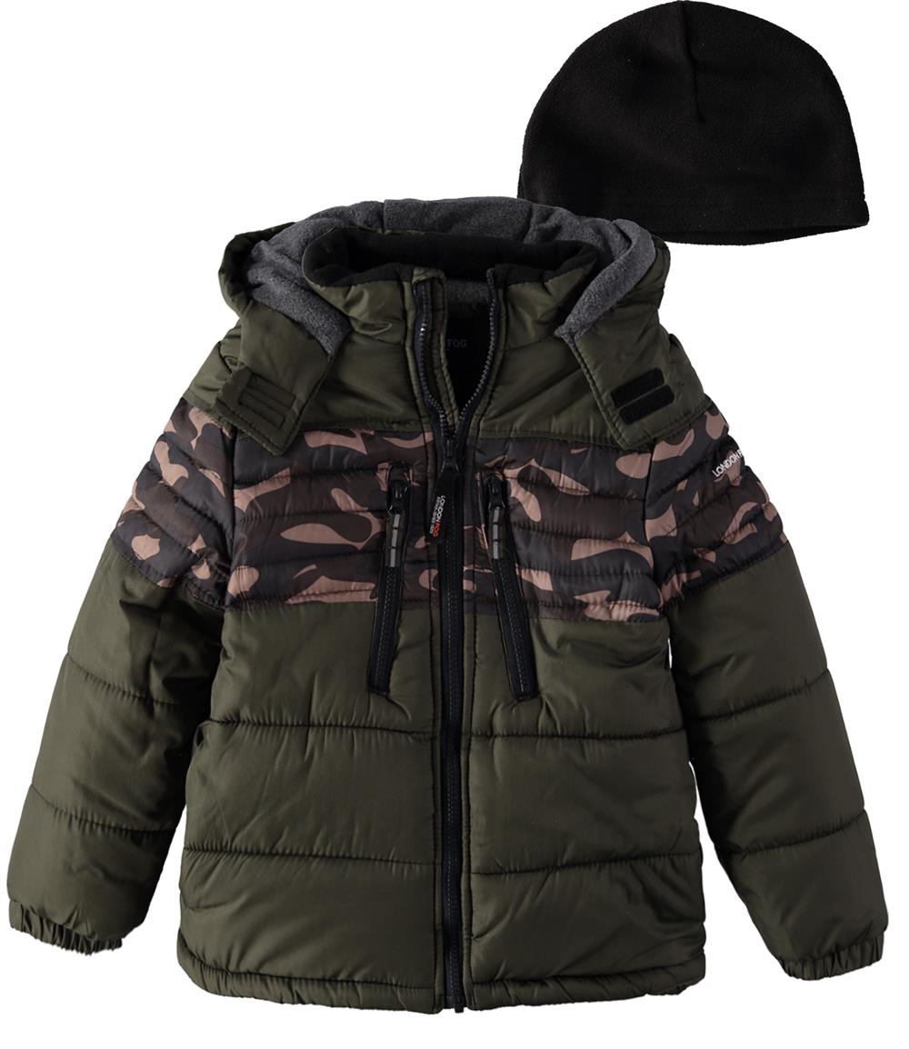 London Fog Boys 8-20 Stripe Puffer Jacket